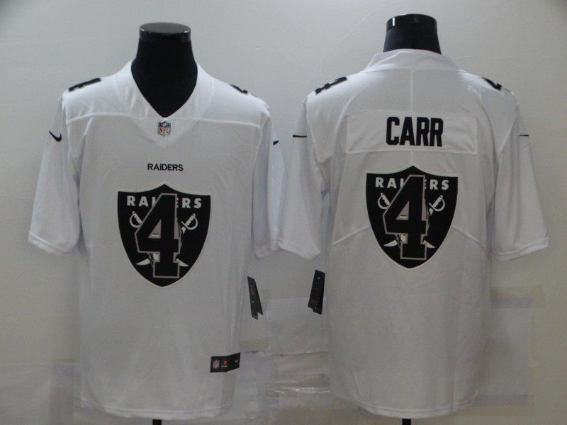 Men Oakland Raiders #4 Carr white White shadow 2020 NFL Nike Jerseys